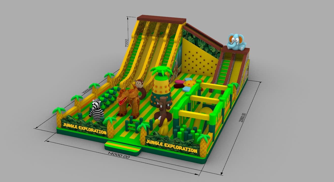 XXL Inflatable Park 280 m² – Brand New, EN14960, 6 Blowers Included — photo 1